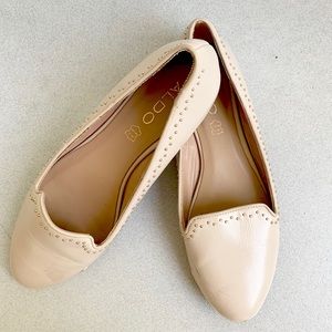 Lovely Studded Nude Flats